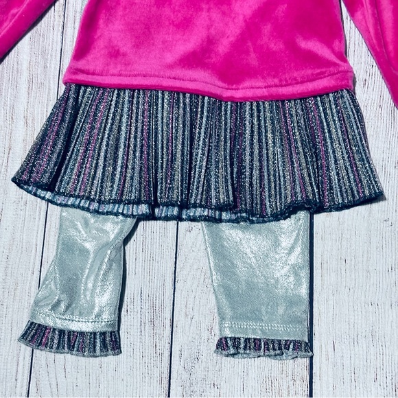 Wonder Nation Baby Dressy Glitter Outfit SILVER NEW - Picture 2 of 4